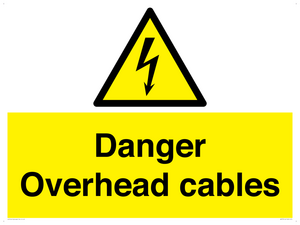 danger overhead cables